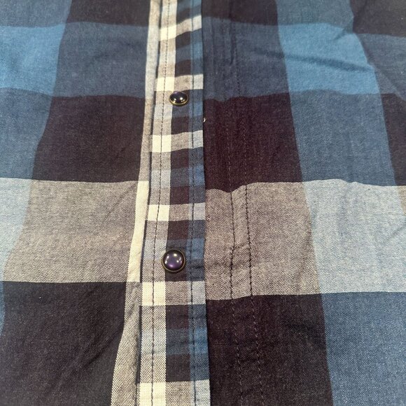 Buffalo David Bitton Pearl Snap Window Pane Shacket Mens Zipper Cowboy Western - Picture 9 of 16